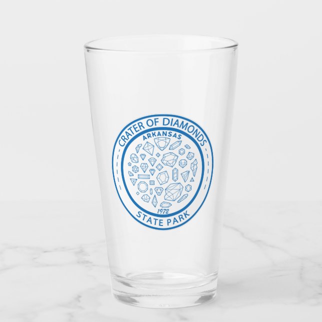 Crater of Diamonds State Park Arkansas Badge Glaskopp (Framsida)