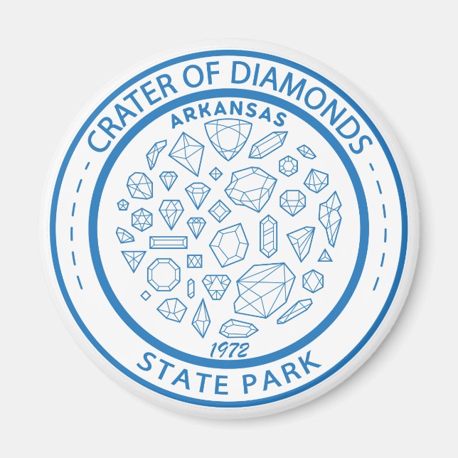 Crater of Diamonds State Park Arkansas Badge Magnet (Framsidan)
