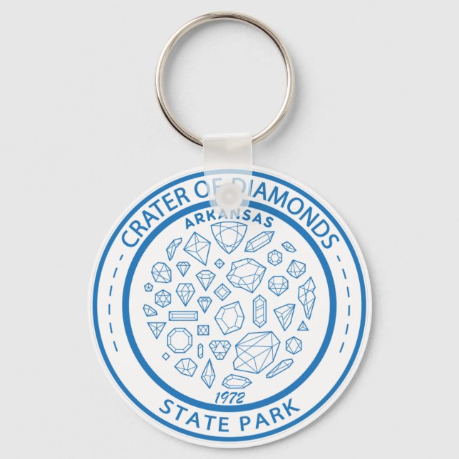 Crater of Diamonds State Park Arkansas Badge Nyckelring (Framsida)