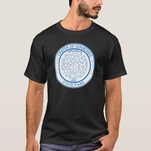 Crater of Diamonds State Park Arkansas Badge T Shirt (Framsida)
