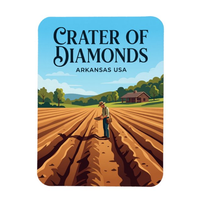 Crater of Diamonds State Park USA Magnet (Vertikal)
