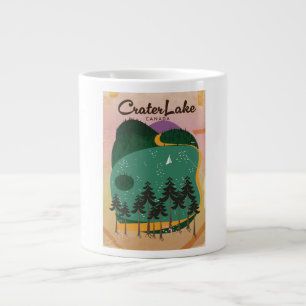 Crater sjö Canada Travel-affisch Jumbo Mugg