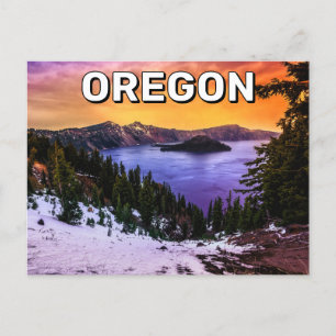 Crater Sjö i Oregon Vykort