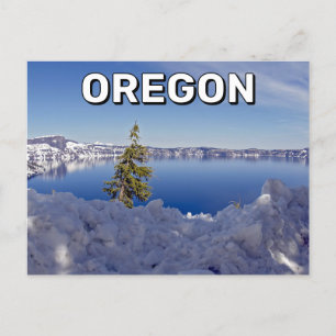 Crater Sjö i Oregon-vykort Vykort