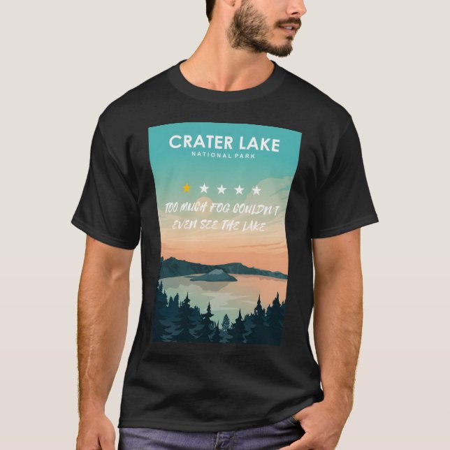 Crater Sjö National One star review delpar park T T Shirt (Framsida)