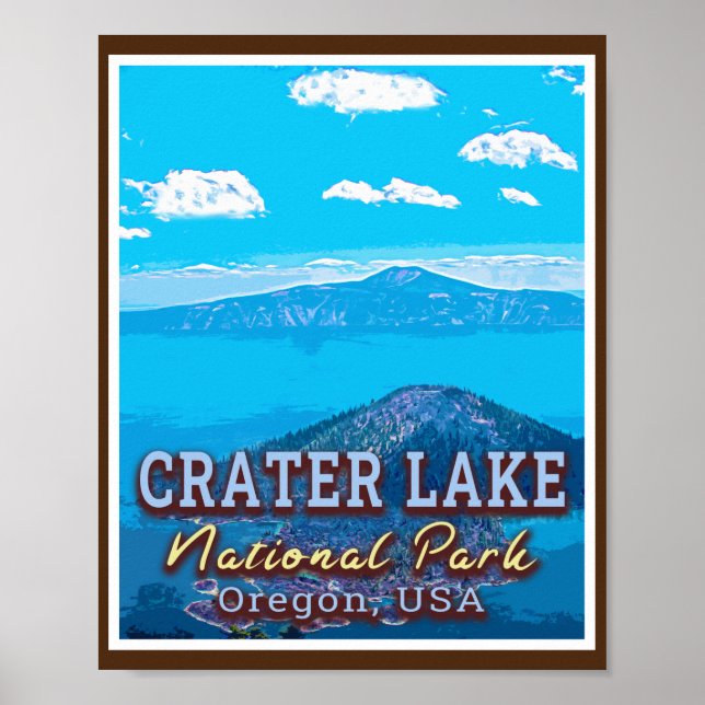 CRATER SJÖ NATIONAL PARK - OREGON USA POSTER (Framsidan)