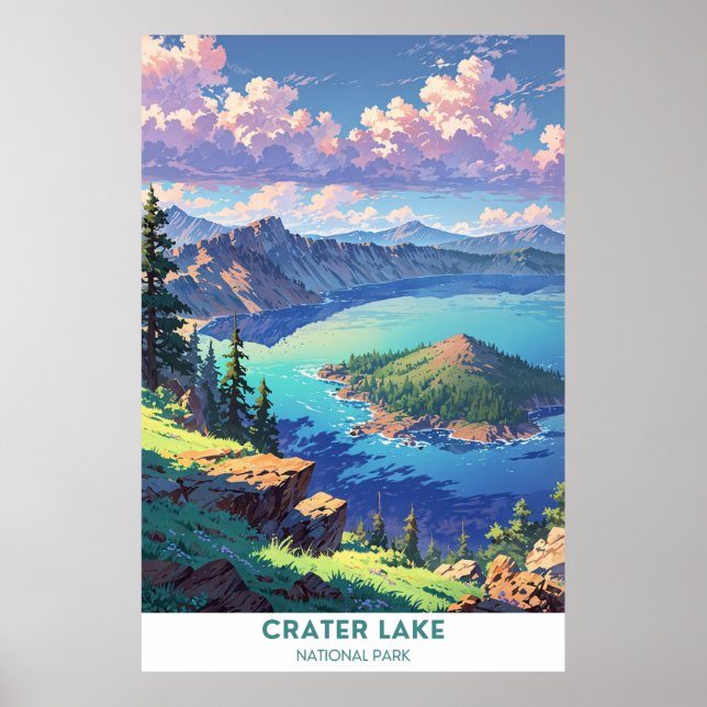 Crater Sjö nationalpark, Oregon Poster (Framsidan)