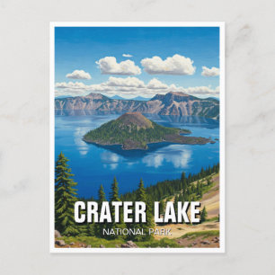 Crater Sjö nationalpark Oregon Travel Vykort