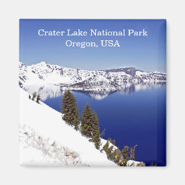 Crater Sjö nationalpark Oregon USA Travel Magnet