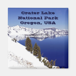 Crater Sjö nationalpark Oregon USA Travel Magnet