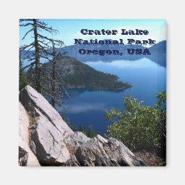 Crater Sjö nationalpark Oregon USA Travel Magnet