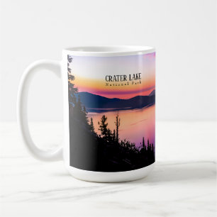 Crater Sjö nationalpark Oregon vid solnedgången Kaffemugg