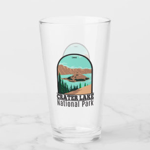 Crater Sjö nationalpark Oregon Vintage Glaskopp