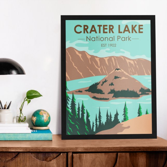 Crater Sjö nationalpark Oregon Vintage Poster (Skapare uppladdad)
