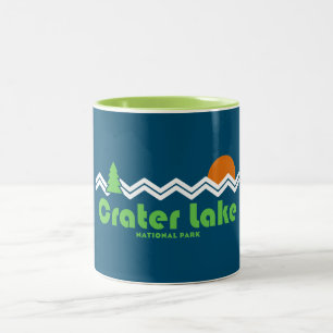 Crater Sjö nationalpark Retro Två-Tonad Mugg