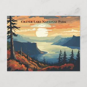 Crater Sjö nationalpark Souvenir Travel Vykort