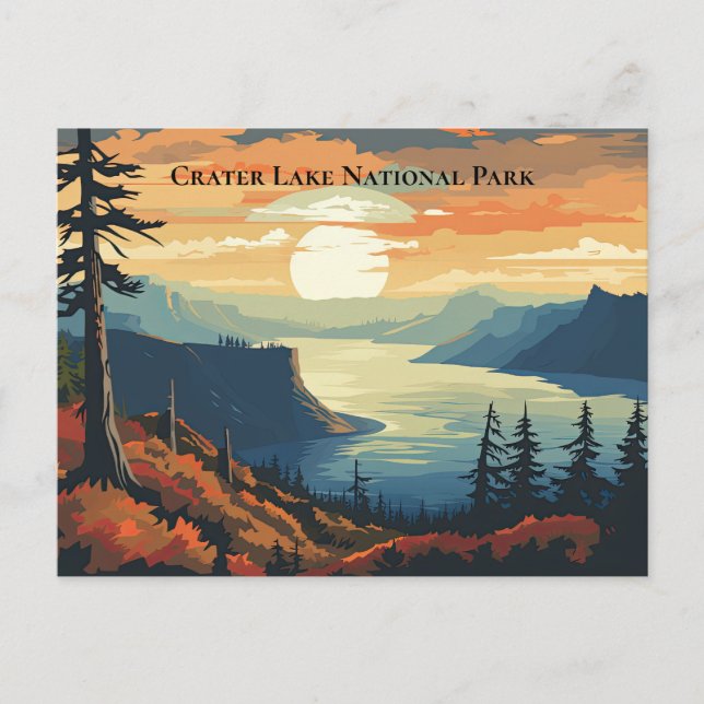 Crater Sjö nationalpark Souvenir Travel Vykort (Framsida)