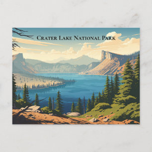 Crater Sjö nationalpark Souvenir Travel Vykort
