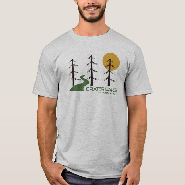 Crater Sjö nationalparksspår T Shirt (Framsida)