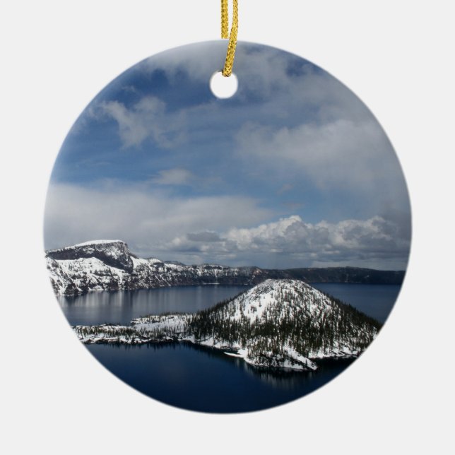 Crater Sjö och guideön Julgransprydnad Keramik (Framsidan)