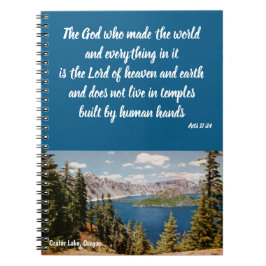 Crater Sjö Oregon Christian Notebook Anteckningsbok