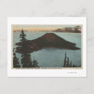 Crater Sjö, Oregon - guideövy #1 Vykort