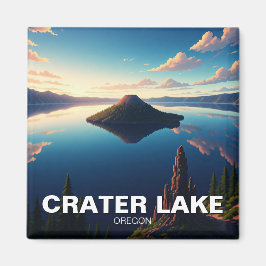 Crater Sjö Oregon Magnet