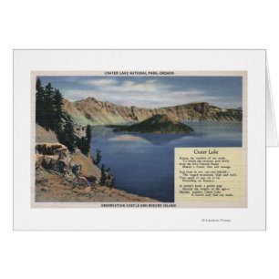 Crater Sjö, Oregon - Observation Hälsningskort