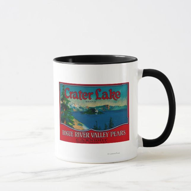 Crater Sjö Pear Låda LabelMedford, ELLER Mugg (Höger)