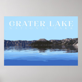 Crater Sjö Poster, nationalparksutskrift Poster