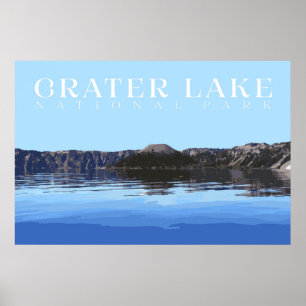 Crater Sjö Poster, nationalparksutskrift Poster