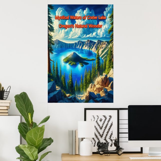 Crater Sjö Serenity Poster (Hemmakontoret)