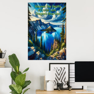 Crater Sjöar Serene God morgon Poster