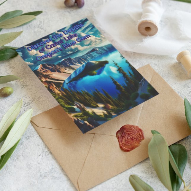 Crater Sjöar Serene Morgon Light Vykort (Skapare uppladdad)