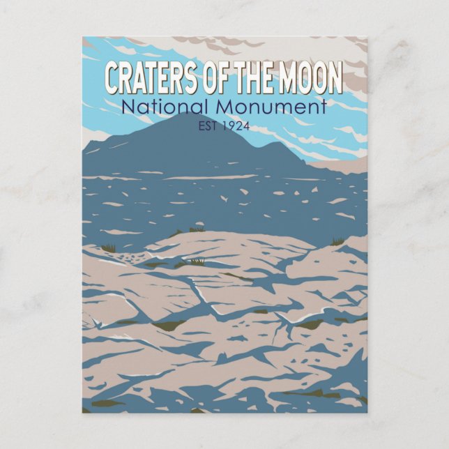 Craters of the Moon National Monument Idaho Retro Vykort (Framsida)