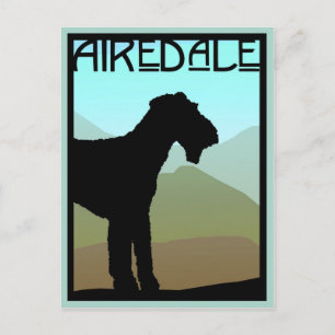 Crateur Airedale Terrier Vykort
