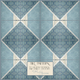 Crateur ERA Arabesque Vintage Collage Lämnades Kakelplatta