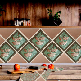 Crateur Gingko Löv Ceramic Tile Kakelplatta