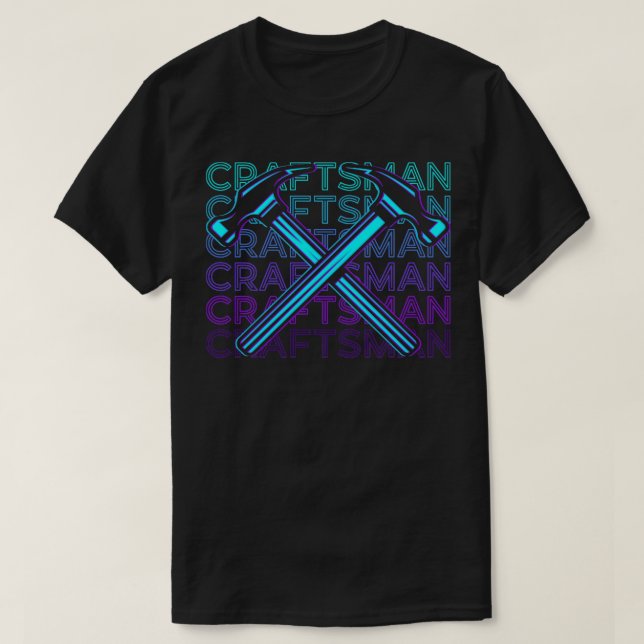 Crateur Hammer Retro Gift T Shirt (Design framsida)