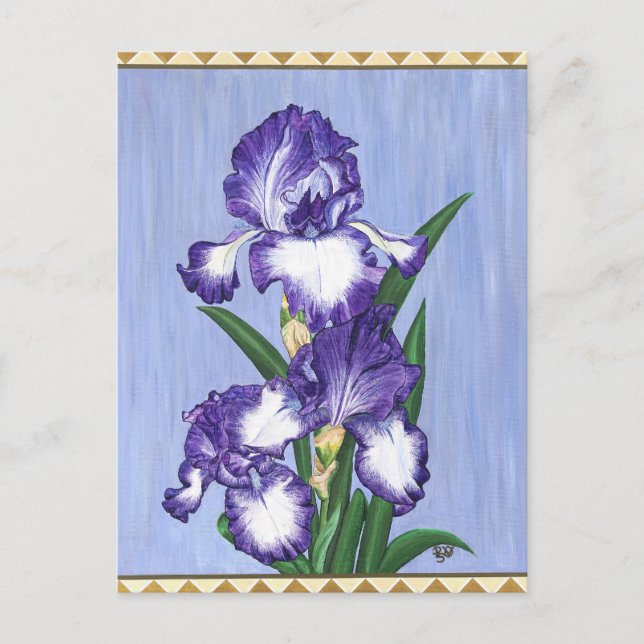 Crateur Lila Iris vycard Vykort (Framsida)