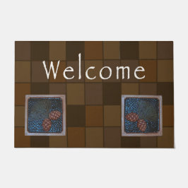 Crateur Welcome Mat med brunt pinecon