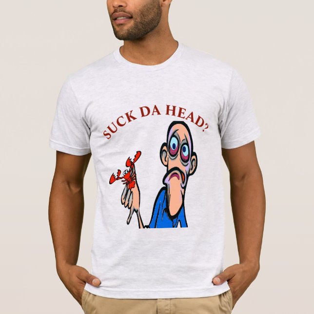 Crawfisg-Tecknad, lägg till Vuxen Apron T-Shirt (Framsida)