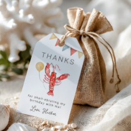 Crawfish Birthday Party Favor Tags Presentetikett