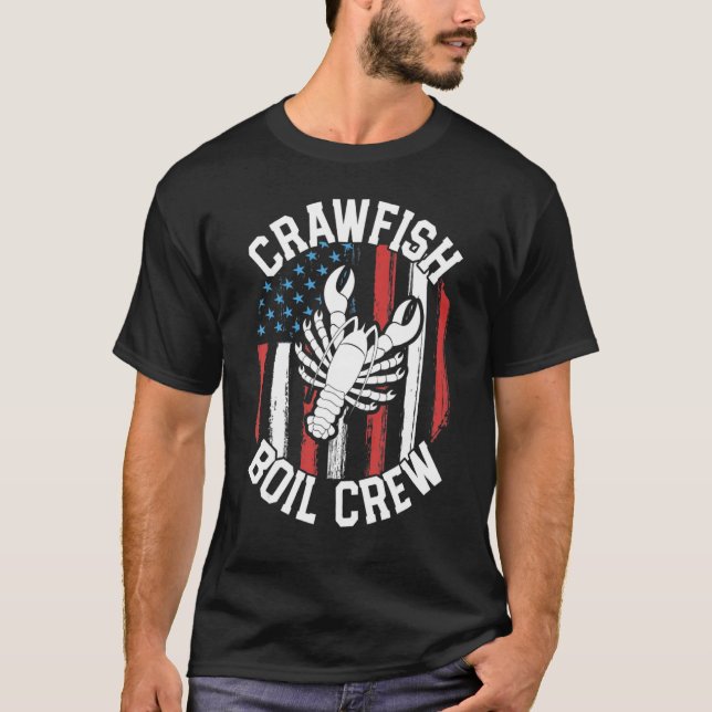 Crawfish Boil Crew Cajun For Men Mardi Gras T Shirt (Framsida)