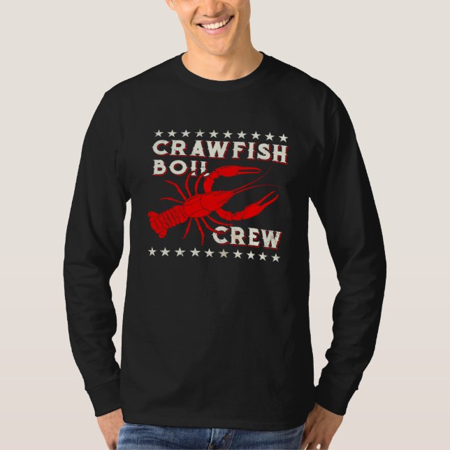 Crawfish Boil Crew  Cajun  For Men Mardi Gras T Shirt (Framsida)