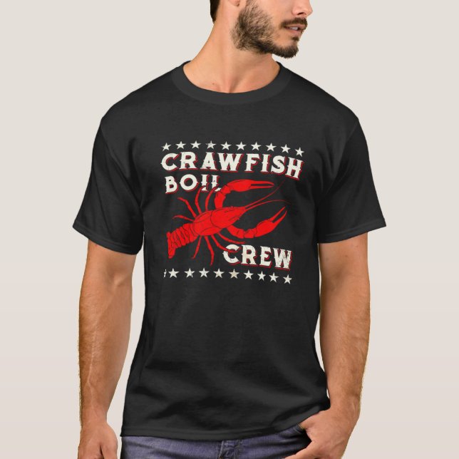 Crawfish Boil Crew  Cajun  For Men Mardi Gras T Shirt (Framsida)
