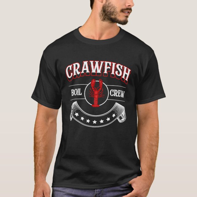 Crawfish Boil Crew Crayfish  1 T Shirt (Framsida)