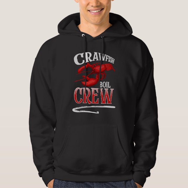 Crawfish Boil Crew Crayfish Hoodie (Framsida)