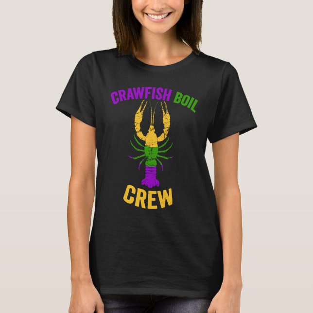 Crawfish Boil Crew Tee Lobster Crayfish Mardi Gras (Framsida)