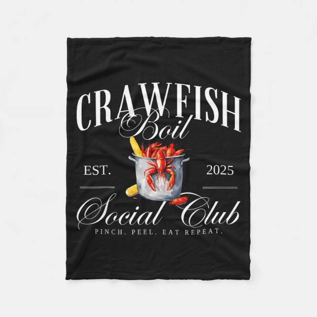 Crawfish Boil Social Club Cajun Seafood Festival S Fleecefilt (Framsidan)